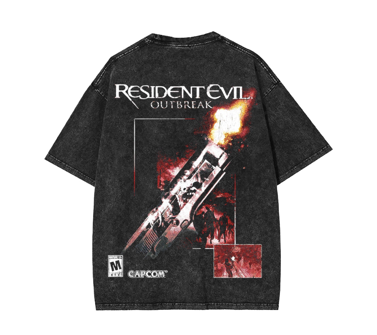 Resident Evil - Outbreak Heavyweight Washed Tshirt [TPR] - Image 3